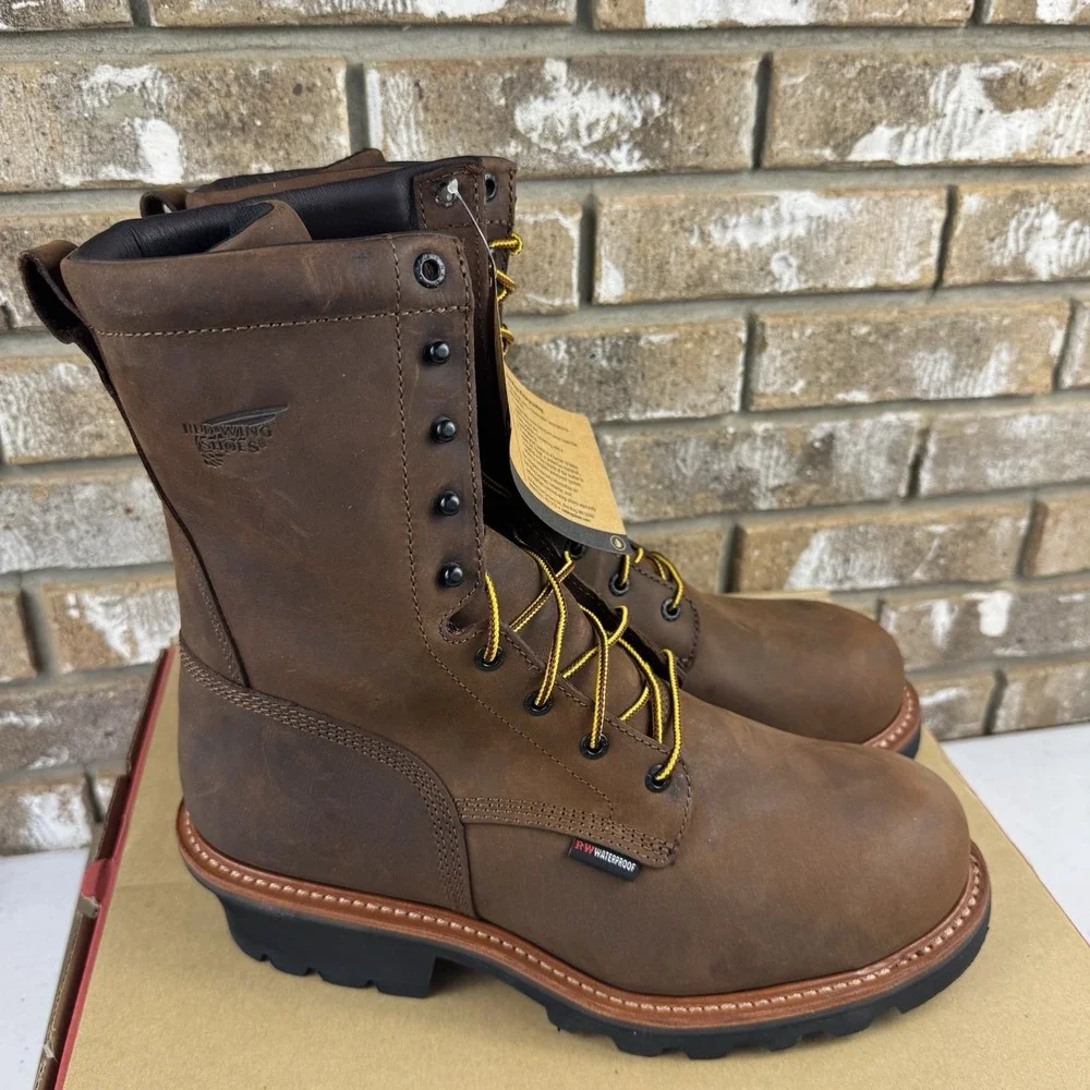 Red Wing Loggermax 2120 Waterproof Work Boots Men's Sz 11.5D Non Metallic Toe